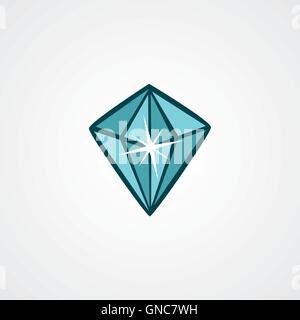 kristallklar Diamant Stock Vektor