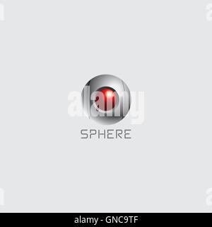 Sphäre Themenvorlage logo Stock Vektor