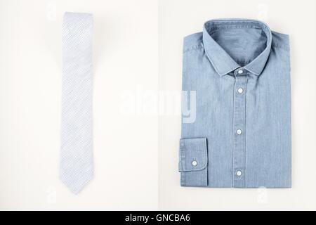 Herren Mode Set - Hemd und Krawatte Stockfoto