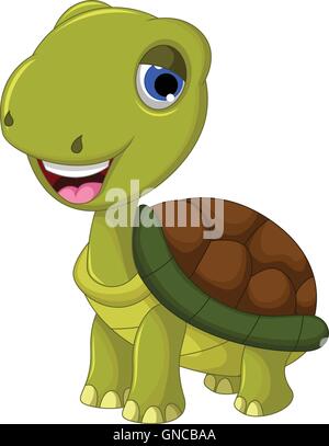 geschnitten Sie Cartoon-Schildkröte, für Sie design Stock Vektor