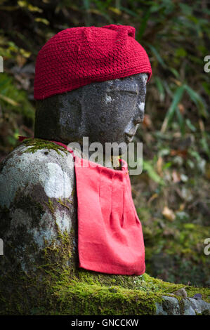 Jizo (Bodhisattva) Statuen in Kanmangafuchi Abgrund in Nikko, Japan Stockfoto