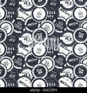 Seitendesign Label Fehler Stock Vektor