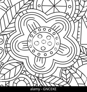 Florales Muster Hand gezeichnete Textur mit Blumen Stock Vektor