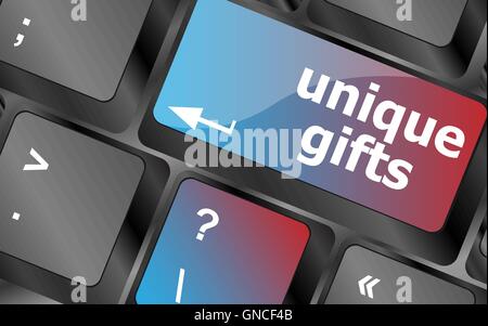 einzigartige Geschenke, Schaltfläche "Ereignisse" auf die Tasten der Tastatur - Urlaub Konzept Vektor, Taste auf der Tastatur, Tastatur-Taste, Vektor-Tastatur Stock Vektor