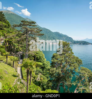 Garten der Villa Balbianello, Lenno am Comer See, Lombardei, Italien | Garten der Villa Balbianello in Lenno, Lago di Como, Italien Stockfoto