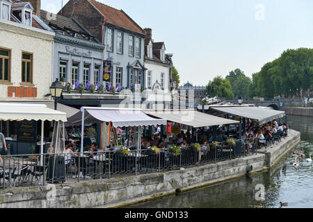 Saint Leu Nachbarschaft in Amiens, Somme, Picardie, Frankreich Stockfoto