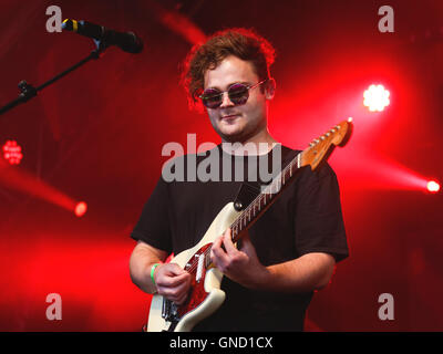 Sieger führen im Rahmen der "The Big Weekend" für Manchester stolz. Stockfoto