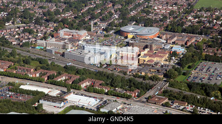 Luftaufnahme von Good Hope Hospital, Salford Royal NHS Foundation Trust, Eccles, Manchester, UK Stockfoto