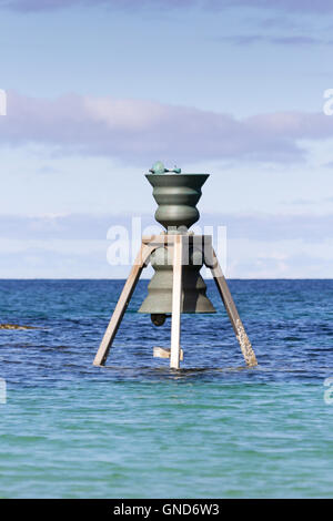 Zeit und Gezeiten Glocke am Bosta Strand Great Bernera/Bearnaraigh Isle of Lewis Western Isles äußeren Hebriden Scotland UK Stockfoto