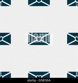 Liebe Brief Symbol Zeichen. Nahtlose Muster mit geometrischen Struktur. Vektor Stock Vektor