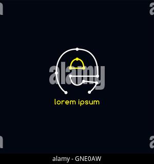 Weg Spur Vektor Umriss Logo Design Stock Vektor