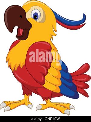 niedliche Papagei cartoon Stock Vektor
