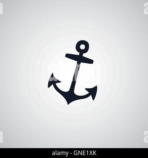 Anker flach Symbol Piratenthema Stock Vektor