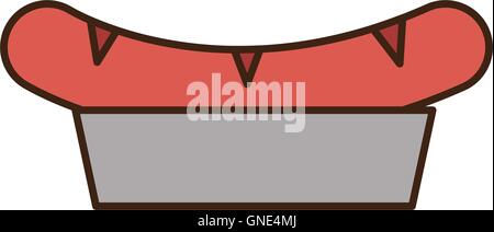 Wurst auf Platte Symbol Stock Vektor