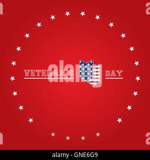 Veteranen Tag Hintergrund mit Sternen und einem Paar von Abzeichen, Vektor-illustration Stock Vektor