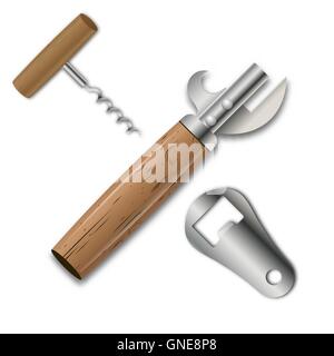 Satz Türöffner, Vektor-Illustration. Stock Vektor