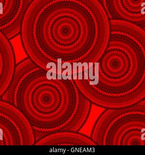 Roten nahtlose ethnische geometrische gestrickte Muster. Stil-Kreis zurück Stock Vektor