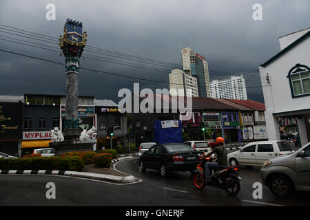 Stürmisches Wetter in Kuching, Malaysia. Stockfoto