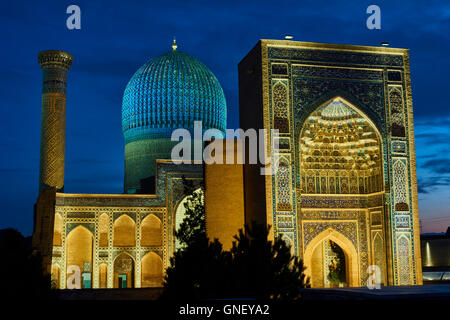 Usbekistan, Samarkand, Unesco Welt Heriatge, Gour Emir Mausoleum (Timur Grab) Stockfoto
