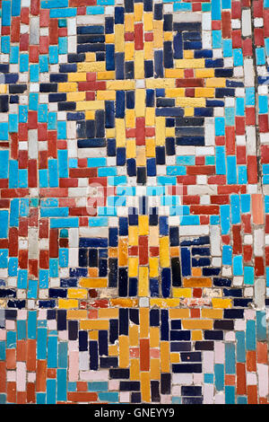 Usbekistan, Fergana Region, Kokand, Hauptstadt des Khanats Kokand, Palast des Khans, Khoudayar Khan, XiX Jahrhundert, polychrome ce Stockfoto