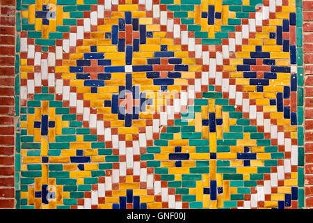 Usbekistan, Fergana Region, Kokand, Hauptstadt des Khanats Kokand, Palast des Khans, Khoudayar Khan, XiX Jahrhundert, polychrome ce Stockfoto