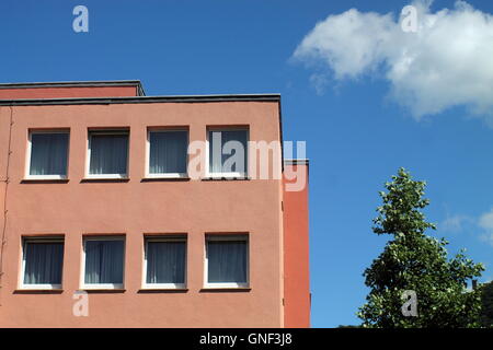 Rosa Gebäude fragment Stockfoto
