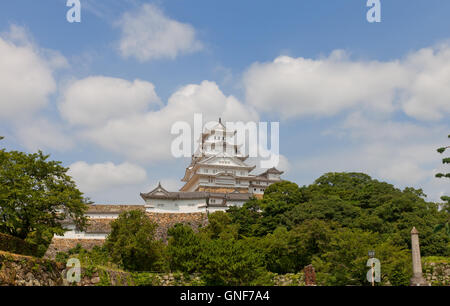 Main halten (Tenshukaku) der Burg Himeji (White Egret Castle, ca. 1609).  Nationaler Schatz von Japan und der UNESCO-Website Stockfoto