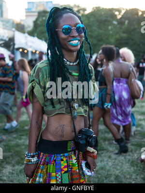 Performances und Fans bei AfroPUnk 2016 Musik- und Kulturfestival Stockfoto