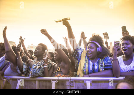 Performances und Fans bei AfroPUnk 2016 Musik- und Kulturfestival Stockfoto