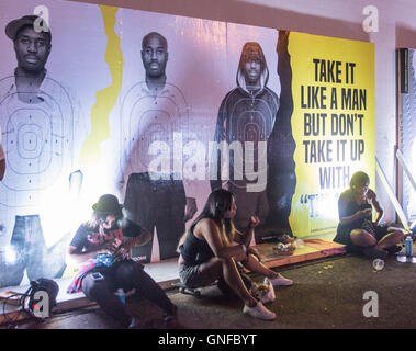 Performances und Fans bei AfroPUnk 2016 Musik- und Kulturfestival Stockfoto