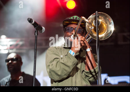 Performances und Fans bei AfroPUnk 2016 Musik- und Kulturfestival Stockfoto