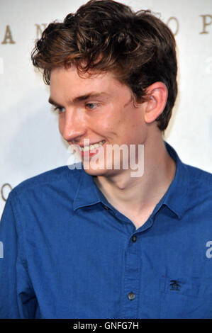 London, UK, 30. August 2016, Bill Milner besucht Filmpremiere von "Menschenaffen" am BFI Southbank. Bildnachweis: JOHNNY ARMSTEAD/Alamy Live-Nachrichten Stockfoto