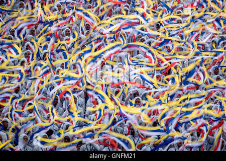 Kuala Lumpur, Malaysia. 31. August 2016. Malaysia feiert seinen 59. Nationalfeiertag. Bildnachweis: Danny Chan/Alamy Live-Nachrichten. Stockfoto