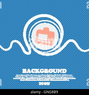 ID-Card Zeichen Symbol. Blau und weiß abstrakte Hintergrund gesprenkelt mit Platz für Text und Ihr Design. Vektor Stock Vektor