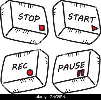 Schaltfläche "-Icon-theme Stock Vektor