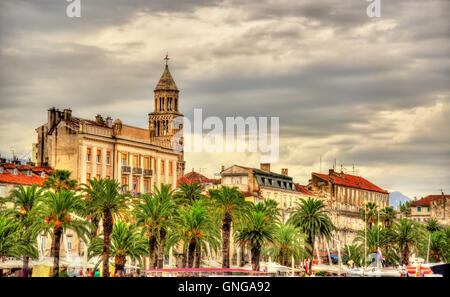 Die Riva-Damm des Split - Kroatien Stockfoto