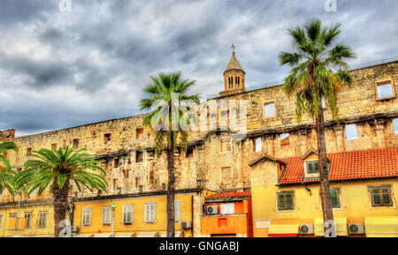 Mauern des Diokletian Palast in Split - Kroatien Stockfoto