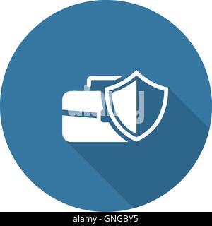 Daten-Schutz-Symbol. Flaches Design. Stock Vektor