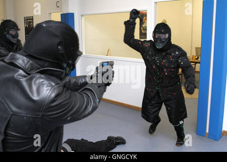 Bereitstellung Polizeiausbildung in München, 2014 Stockfoto