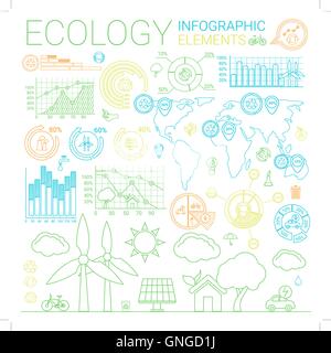 Ökologie-Infografik-Elemente Stock Vektor