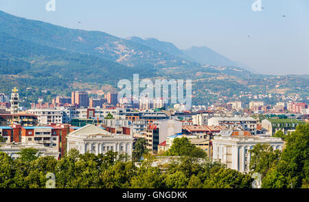 Blick auf die Stadt von Skopje - Mazedonien Stockfoto