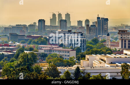 Blick auf das Stadtzentrum von Skopje - Mazedonien Stockfoto