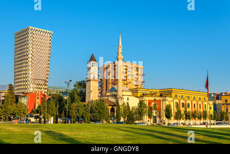 Die Et'hem-Bey-Moschee in Tirana - Albanien Stockfoto