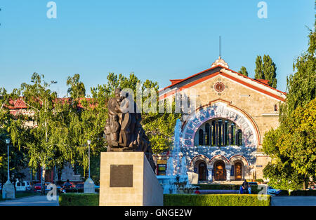 Denkmal für die Opfer von Stalin und dem Bahnhof in Chisinau - Moldawien Stockfoto