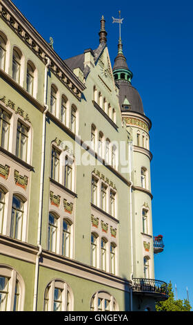 Gebäude in der Innenstadt von Helsinki - Finnland Stockfoto