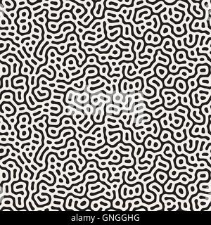 Organische Formen durcheinander Vektormuster nahtlos schwarz / weiß Stock Vektor