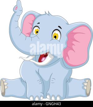 Happy Elephant cartoon Stock Vektor