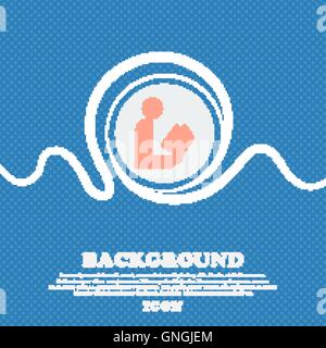 Lesen Sie ein Buch-Schild-Symbol. Blau und weiß abstrakte Hintergrund gesprenkelt mit Platz für Text und Ihr Design. Vektor Stock Vektor