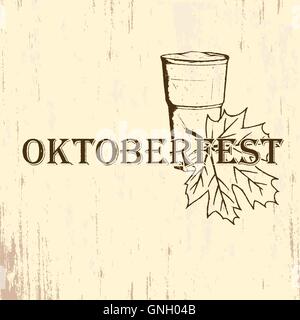 Oktoberfest-Emblem in der hand gezeichnet Stil sketch Stock Vektor