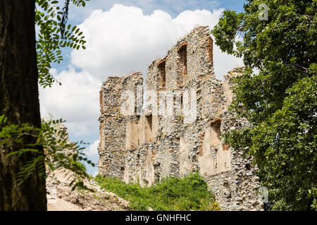 Apponyi Burgruine aus dem 13. Jahrhundert. Oponice, Slowakei Stockfoto